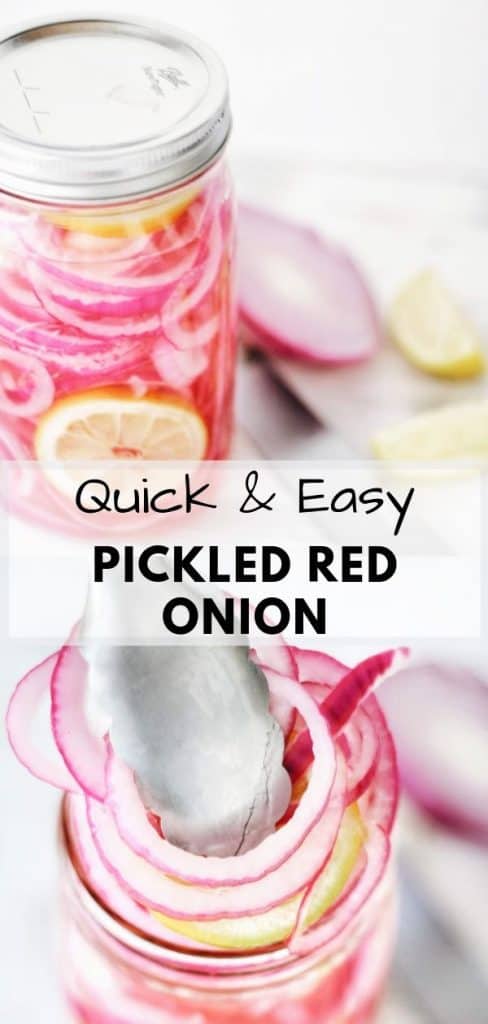 quick pickled red onions pinterest pin