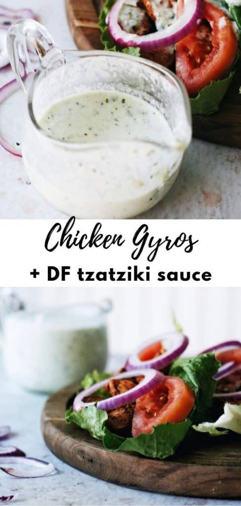 Chicken Gyro with Tzatziki Sauce