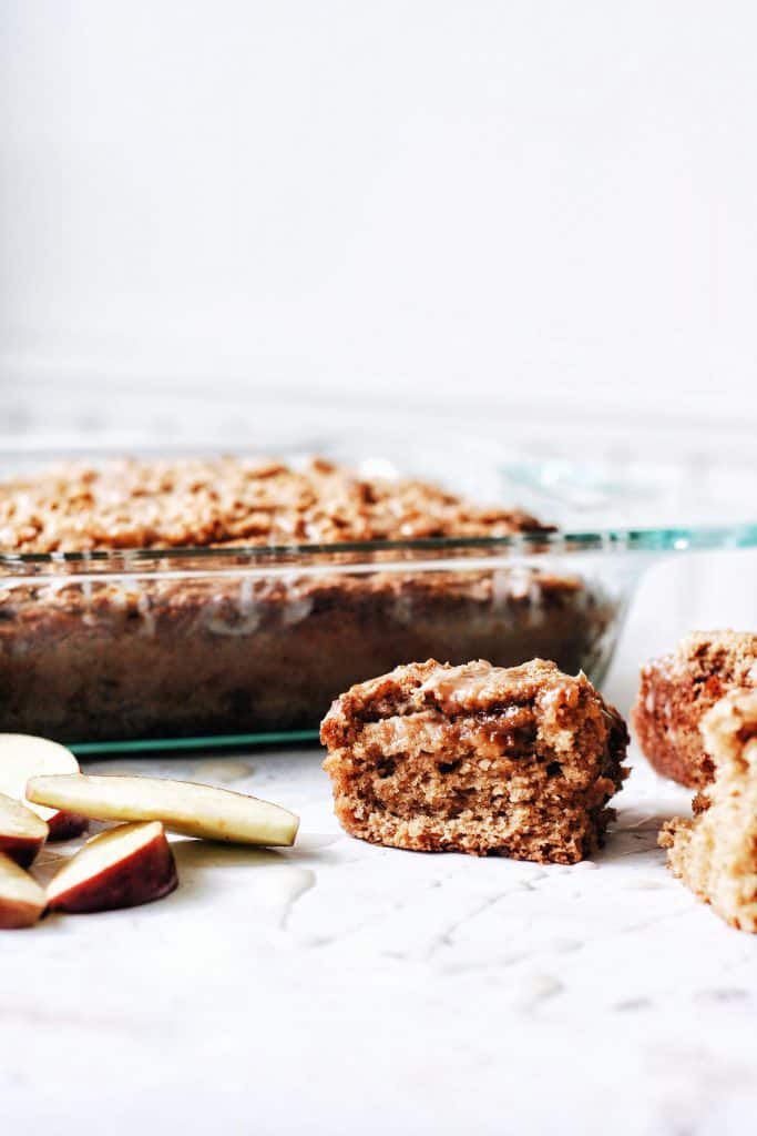 layers of apple pie and coffee cake