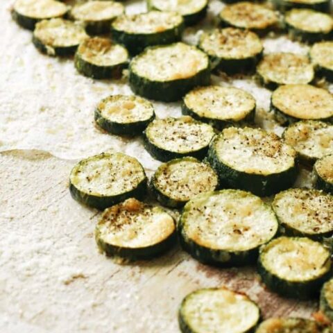 spread out parmesan roasted zucchini